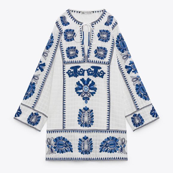 ZARA Embroidered Dress - Picture 2 of 7